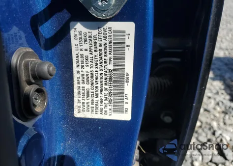 2014 Honda Civic Lx из США, поврежденный, VIN 19XFB2F51EE086632